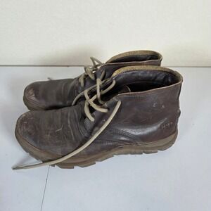 CAT Mens Leather Lace Up Chukka Boots‎ Size 7 Brown Ankle Boots